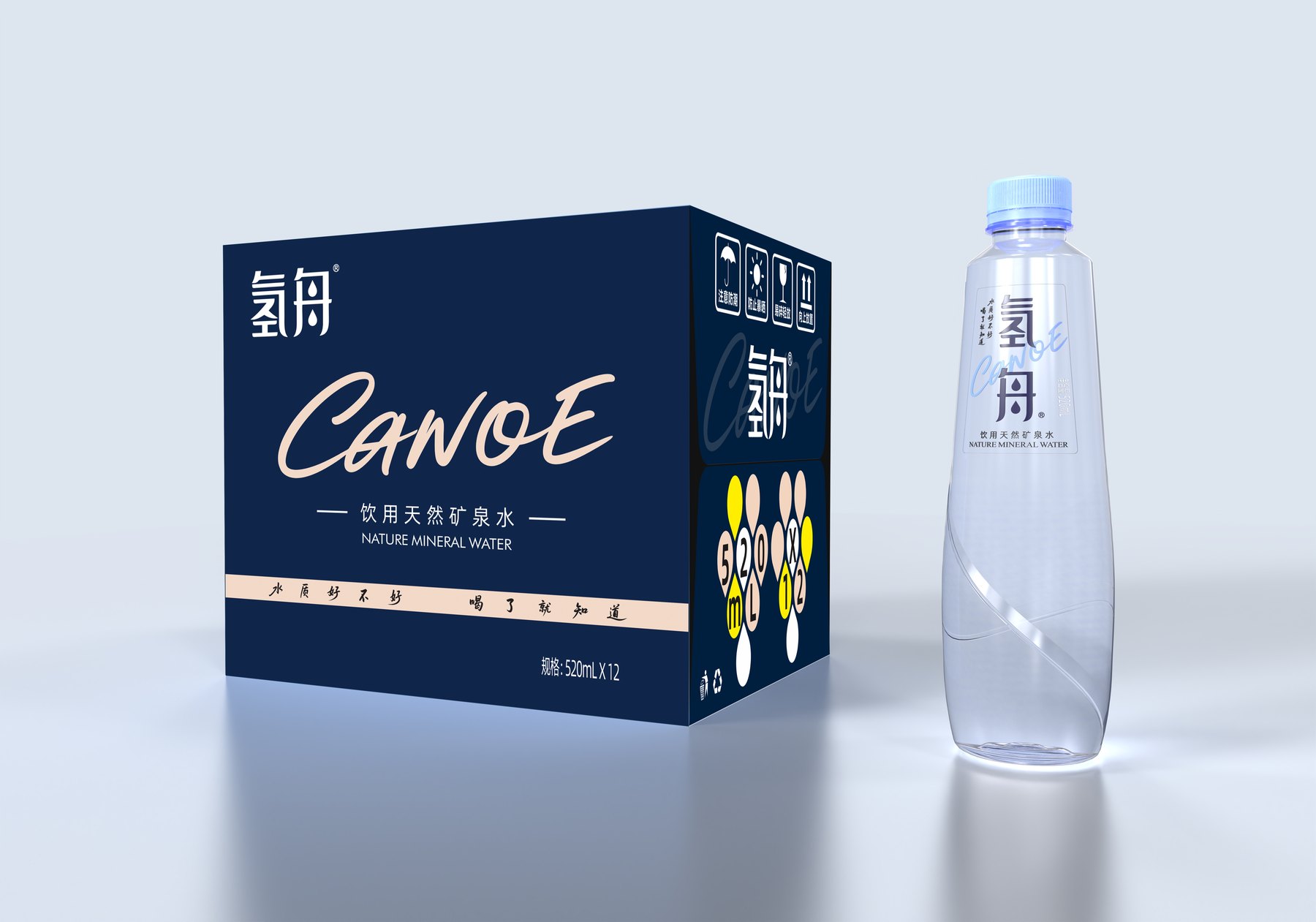 氢舟天然矿泉水多容量系列案例