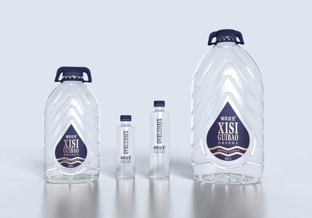 Real-Life Examples of Packaging Design for Xisi Guibao Natural Spring Water